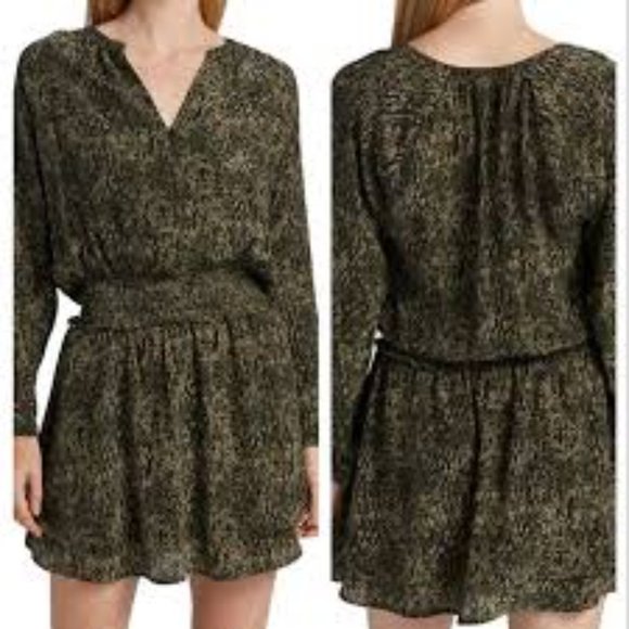 Rails Jasmine Mini Dress in Olive Static - NWT